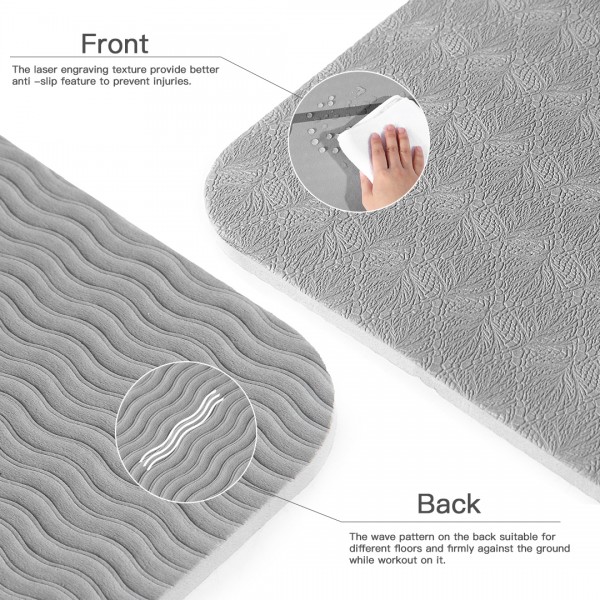 Kono TPE Non-slip Classic Yoga Mat - Grey